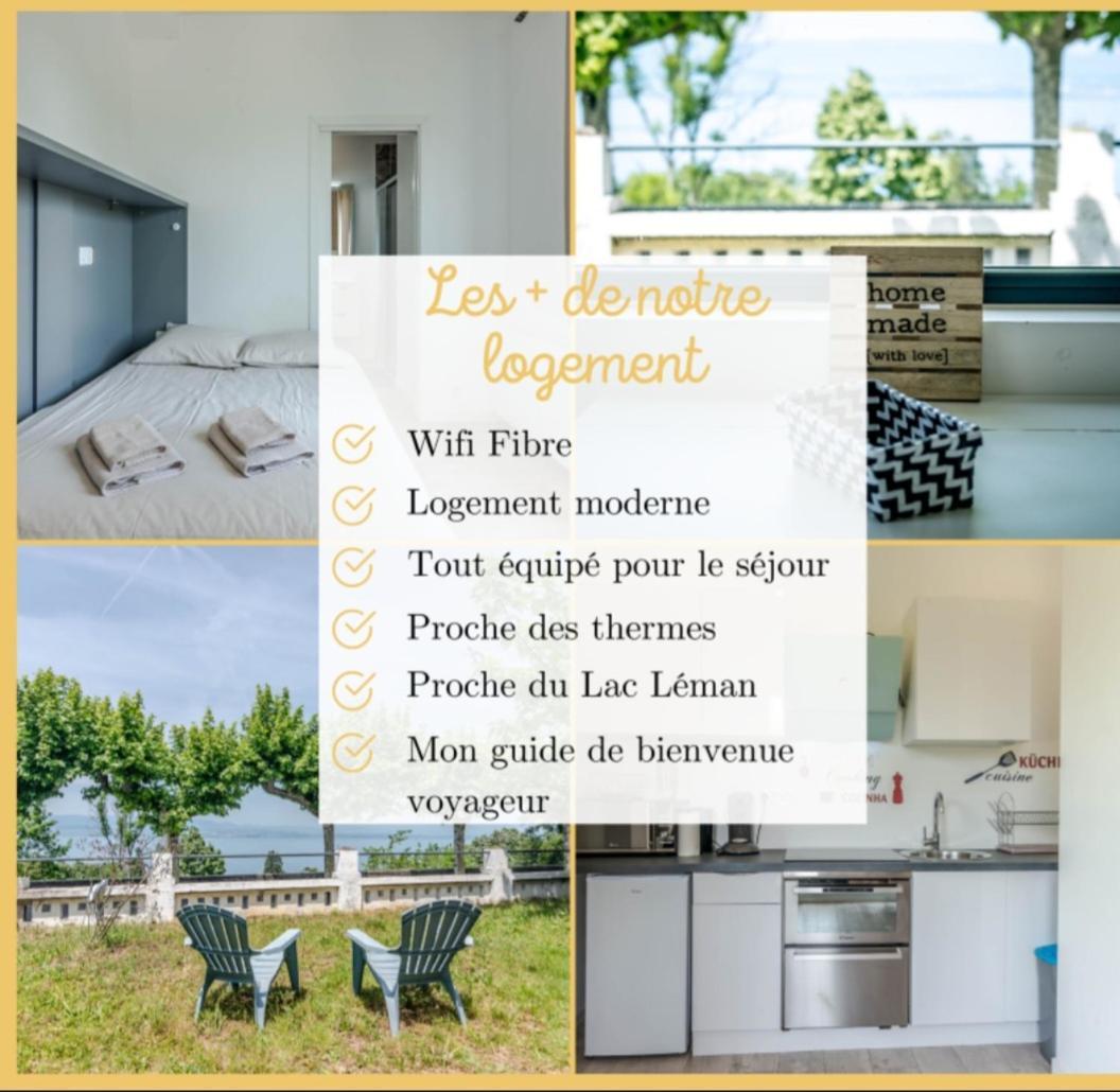 Appartement Cozy 2 Panoramique Lac Leman โทนง-เลส์-แบงส์ ภายนอก รูปภาพ